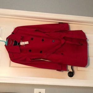 WHBM size Med Roman Red Trench coat.